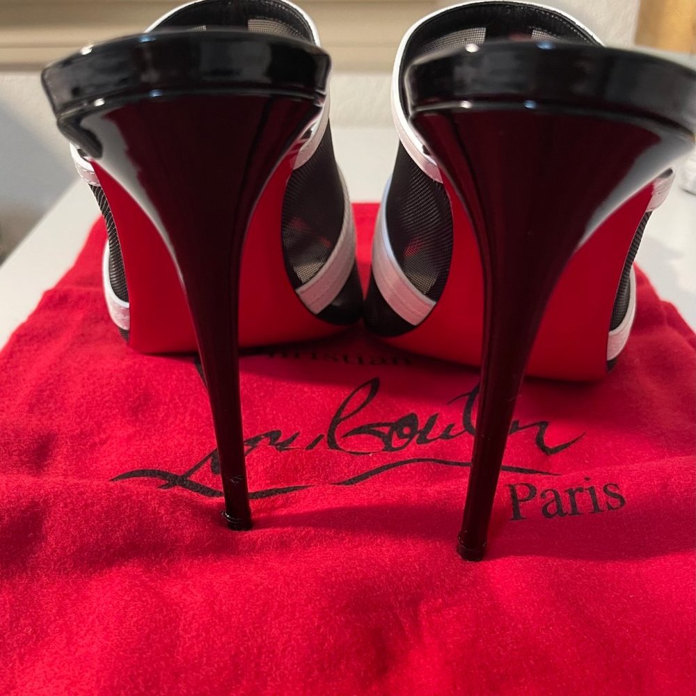 CHRISTIAN LOUBOUTIN MULES WORN ONCE SIZE 39.5 - Picture 13 of 16